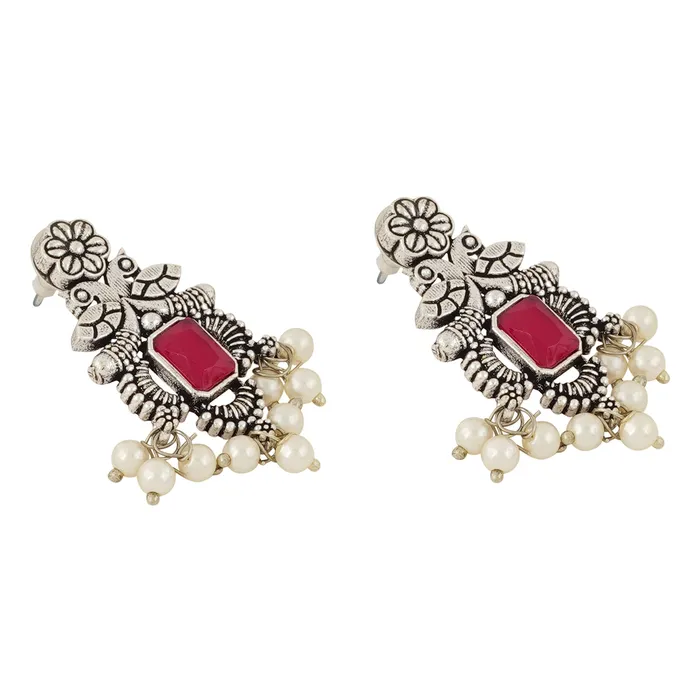 Teejh Silver and Red Serenade Set Teejh Rings