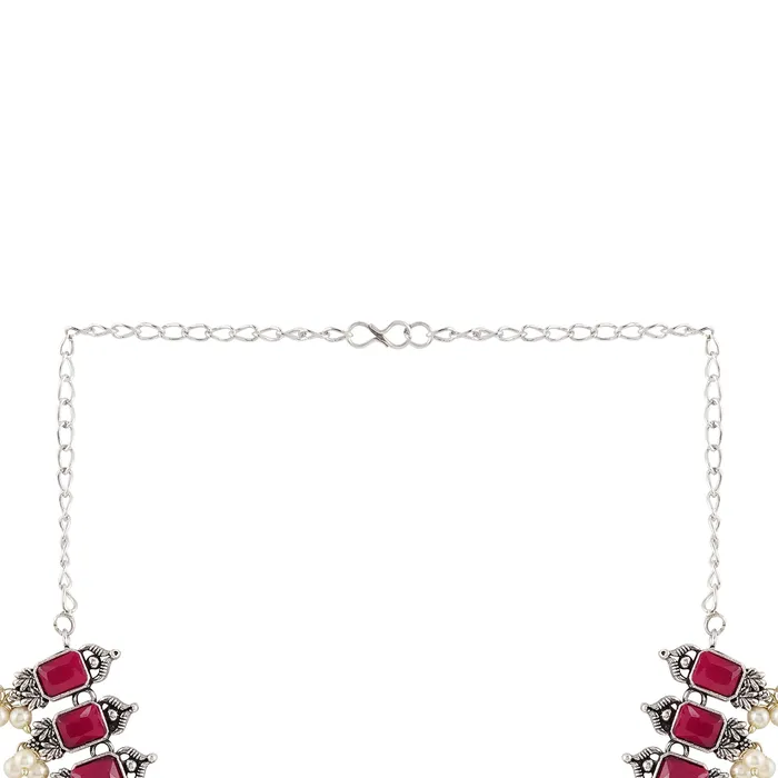 Teejh Silver and Red Serenade Set Teejh Rings