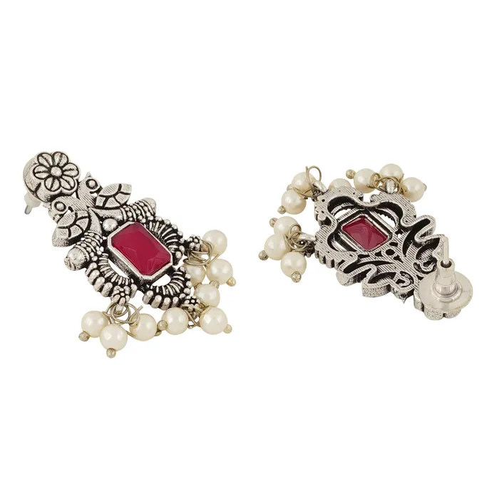 Teejh Silver and Red Serenade Set Teejh Rings