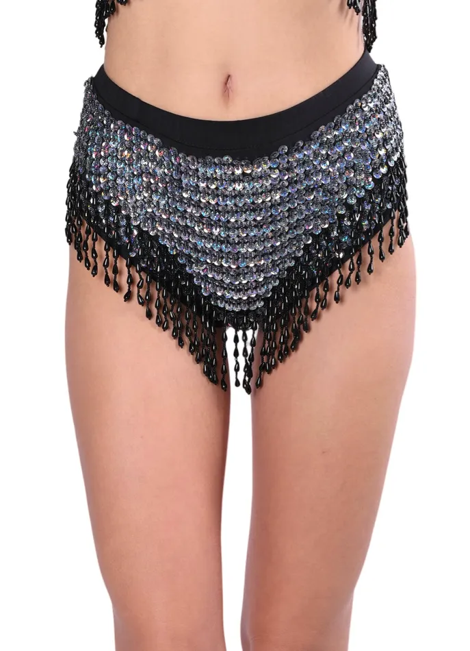 THE LUMi SHOP Earrings Hand Stitched Sequin High Waisted Bottoms Disco Barbie