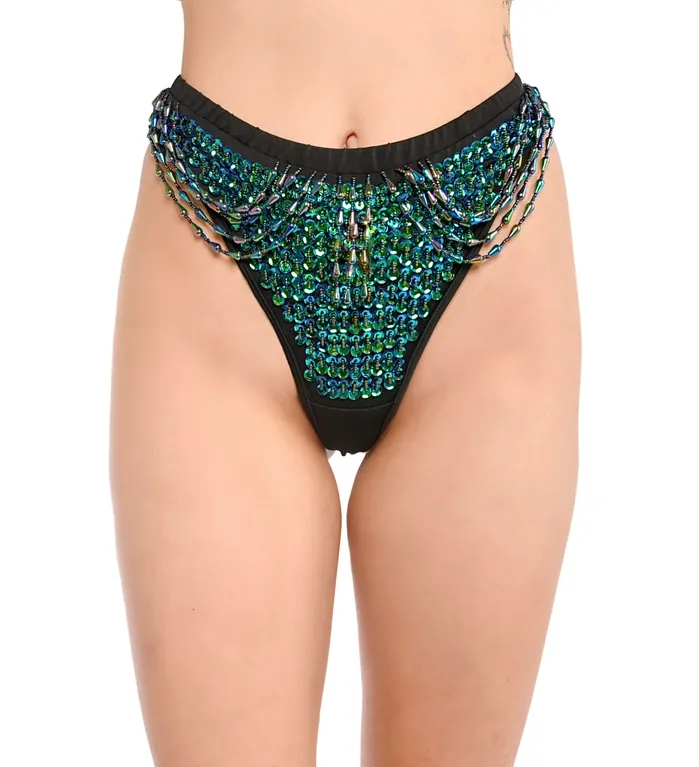 THE LUMi SHOP Hand Stitched Sequin Cheeky Bottoms Chameleon Earrings