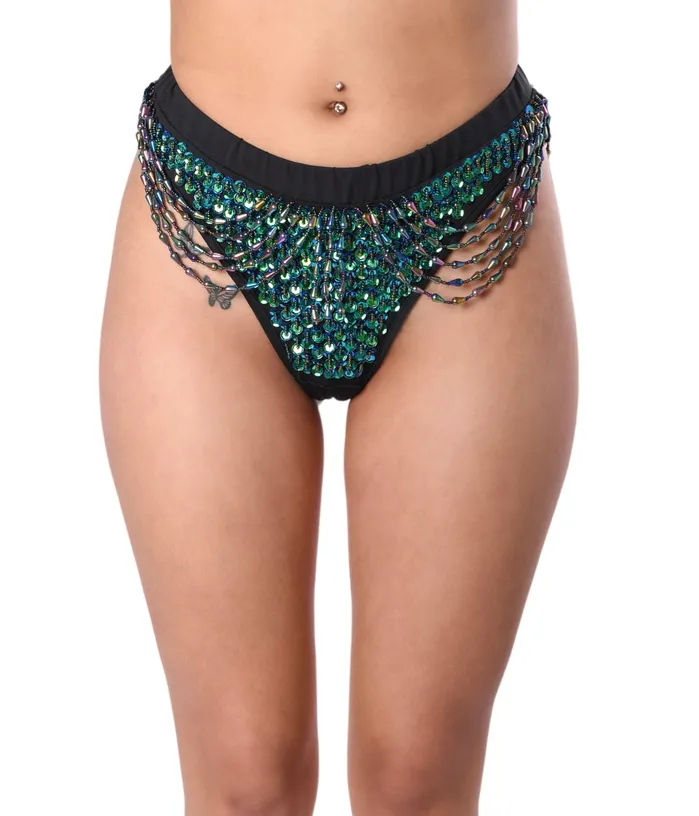 THE LUMi SHOP Hand Stitched Sequin Cheeky Bottoms Chameleon Earrings