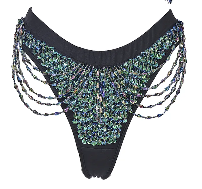 THE LUMi SHOP Hand Stitched Sequin Cheeky Bottoms Chameleon Earrings