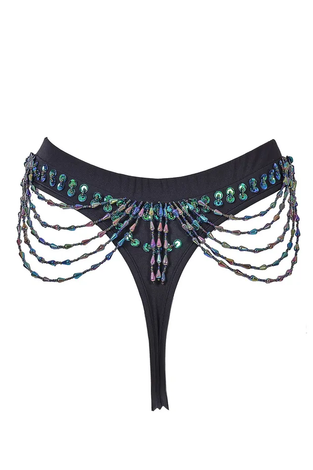 THE LUMi SHOP Hand Stitched Sequin Cheeky Bottoms Chameleon Earrings