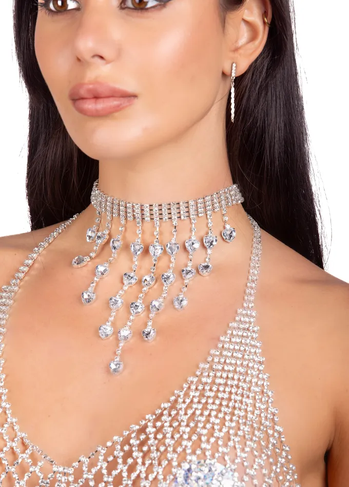 THE LUMI SHOP Silver Cosmic Rhinestone Necklace Necklaces