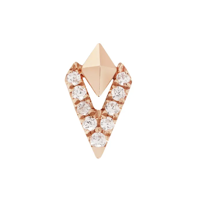 threadless Empower End in Gold with CZs Buddha Jewelry Organics Earrings