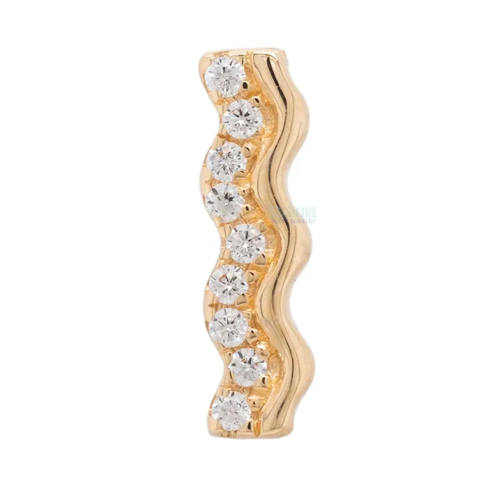 threadless Kameron End in Gold with CZs Junipurr Jewelry Earrings