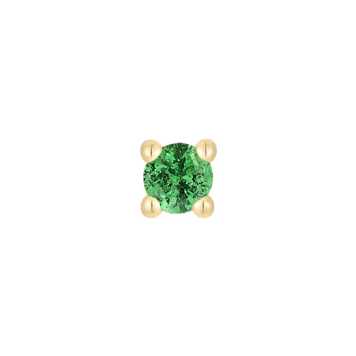 threadless ProngSet Tsavorite End in Gold Buddha Jewelry Organics Earrings