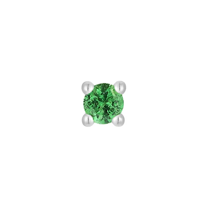 threadless ProngSet Tsavorite End in Gold Buddha Jewelry Organics Earrings