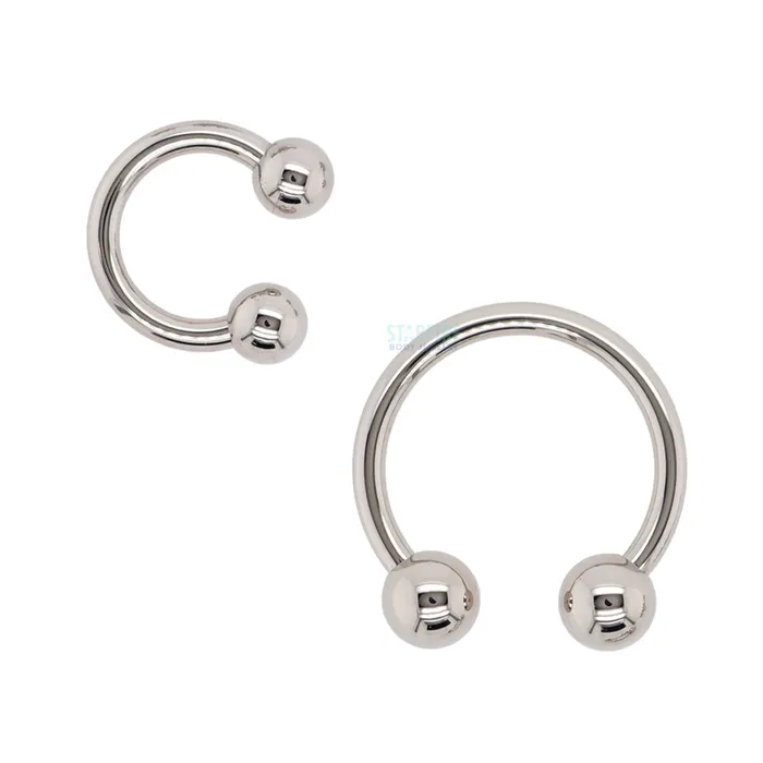 Titanium Circular Barbell Yellow Anatometal Earrings