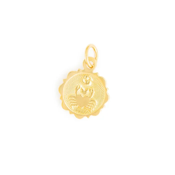 Vintage Earrings Petite Cancer 10K Gold Zodiac Charm