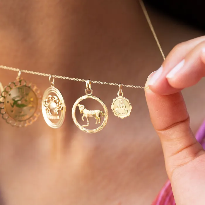 Vintage Earrings Petite Cancer 10K Gold Zodiac Charm