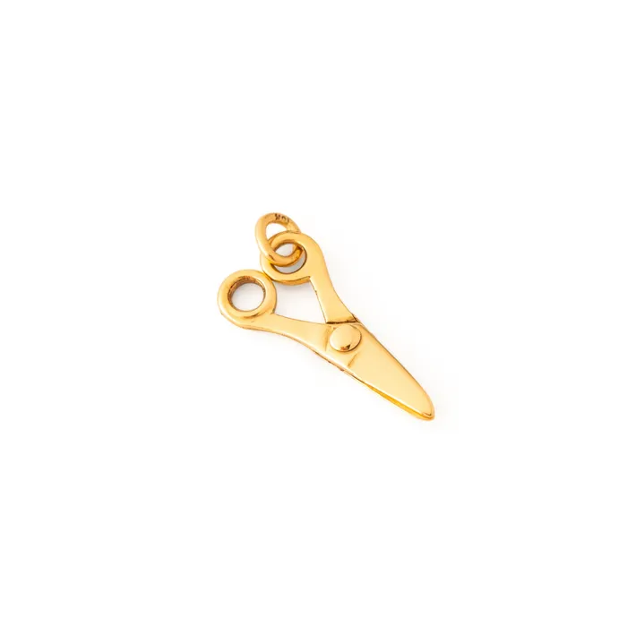 Vintage Movable Scissor 10k Gold Charm Earrings