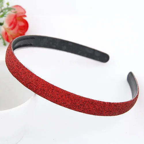 02 Rings H175 Red Glitter Hair Band