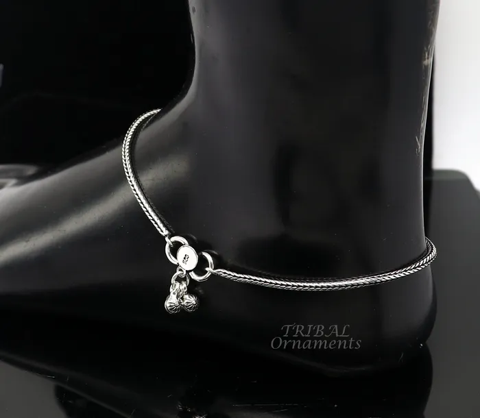 105 2mm 925 Sterling silver handmade wheat chain ankle bracelet vintage oxidized charm anklets tribal belly dance cultural jewelry ank529 TRIBAL ORNAMENTS Bracelets 105 2mm 925 Sterling silver handmade wheat chain ankle bracelet vintage oxidized charm anklets tribal belly dance cultural jewelry ank529 TRIBAL ORNAMENTS Bracelets