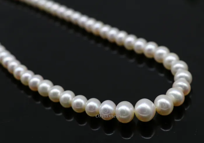 119carats fresh water pearl 4 to 9mm single line layer string necklace set gorgeous wedding or daily use necklace jewelry belly dance pnec04 TRIBAL ORNAMENTS Necklaces