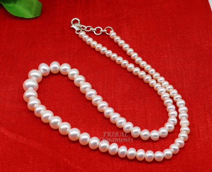 119carats fresh water pearl 4 to 9mm single line layer string necklace set gorgeous wedding or daily use necklace jewelry belly dance pnec04 TRIBAL ORNAMENTS Necklaces