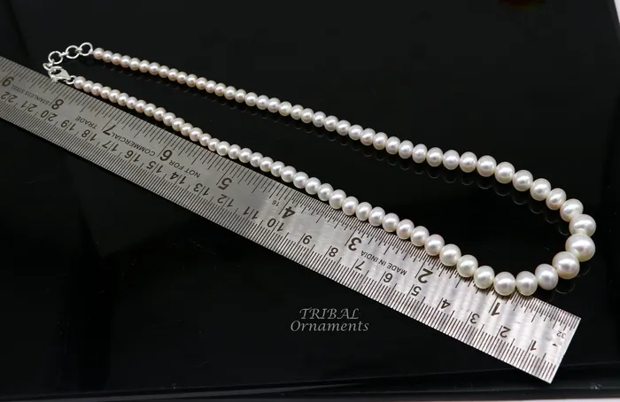 119carats fresh water pearl 4 to 9mm single line layer string necklace set gorgeous wedding or daily use necklace jewelry belly dance pnec04 TRIBAL ORNAMENTS Necklaces