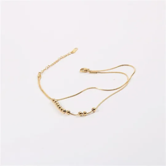 18K GoldFilled Double Layered Anklet Jewelvers PreStyled Sets