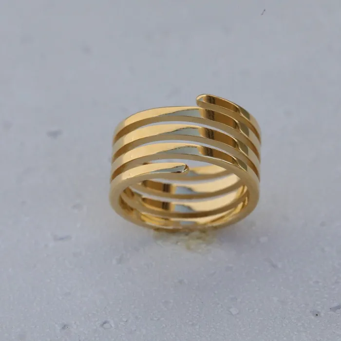 18K GoldFilled Layered Ring Spiral Ring Stackable Rings for Women Jewelvers Rings 18K GoldFilled Layered Ring Spiral Ring Stackable Rings for Women Jewelvers Rings