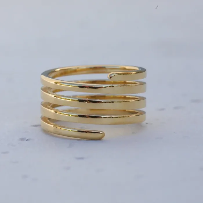 18K GoldFilled Layered Ring Spiral Ring Stackable Rings for Women Jewelvers Rings 18K GoldFilled Layered Ring Spiral Ring Stackable Rings for Women Jewelvers Rings