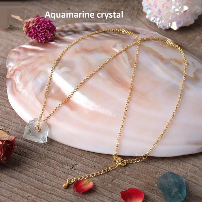 18K GoldFilled Nuggets Stone Necklace Healing Crystal Necklace Jewelvers Necklaces 18K GoldFilled Nuggets Stone Necklace Healing Crystal Necklace Jewelvers Necklaces
