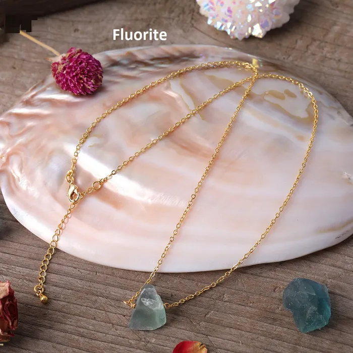 18K GoldFilled Nuggets Stone Necklace Healing Crystal Necklace Jewelvers Necklaces 18K GoldFilled Nuggets Stone Necklace Healing Crystal Necklace Jewelvers Necklaces