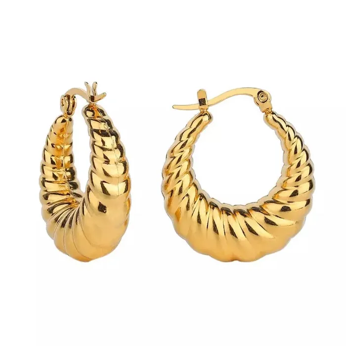 18K GoldFilled Twisted Gold Earrings Jewelvers Earrings