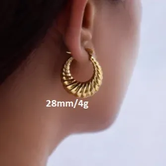 18K GoldFilled Twisted Gold Earrings Jewelvers Earrings 18K GoldFilled Twisted Gold Earrings Jewelvers Earrings