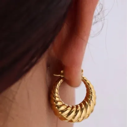 18K GoldFilled Twisted Gold Earrings Jewelvers Earrings 18K GoldFilled Twisted Gold Earrings Jewelvers Earrings