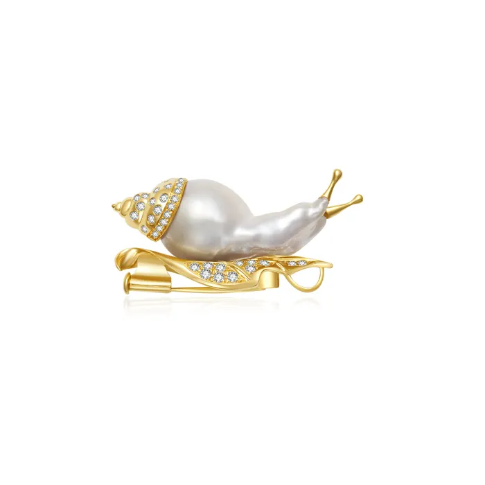 18k Solid Gold Diamond South Sea Baroque Pearl Brooch DR00031 Pearly Lustre Earrings 18k Solid Gold Diamond South Sea Baroque Pearl Brooch DR00031 Pearly Lustre Earrings