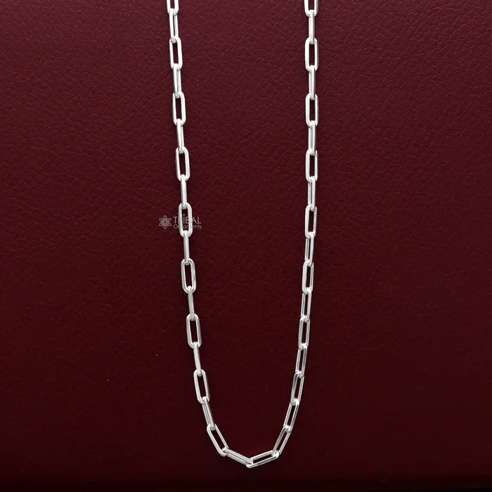 3MM 1820 925 sterling silver handmade solid fancy stylish silver chain necklace chain best gifting jewelry from India ch575 TRIBAL ORNAMENTS Necklaces 3MM 1820 925 sterling silver handmade solid fancy stylish silver chain necklace chain best gifting jewelry from India ch575 TRIBAL ORNAMENTS Necklaces