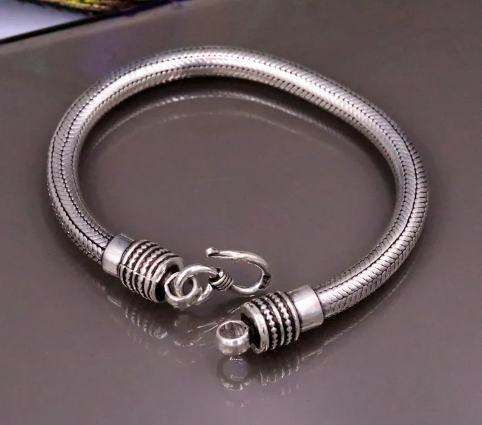 55MM Amazing customized vintage style snake chain handmade 925 sterling silver bracelet unisex personalize jewelry sbr385 TRIBALORNAMENT Bracelets