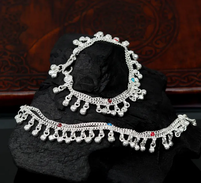 6 exclusive fancy stylish baby anklets bracelet double chain jingling belly ankle bracelet unisex gifting kids fashion jewelry ank263 TRIBAL ORNAMENTS Bracelets 6 exclusive fancy stylish baby anklets bracelet double chain jingling belly ankle bracelet unisex gifting kids fashion jewelry ank263 TRIBAL ORNAMENTS Bracelets