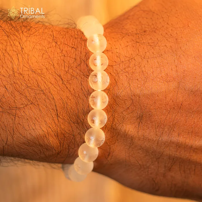 8 MM Clear Quartz crystal Bracelet with Om Symbol stone beaded handmade bracelet customized unisex Jewelry stnbr142 TRIBAL ORNAMENTS Bracelets 8 MM Clear Quartz crystal Bracelet with Om Symbol stone beaded handmade bracelet customized unisex Jewelry stnbr142 TRIBAL ORNAMENTS Bracelets