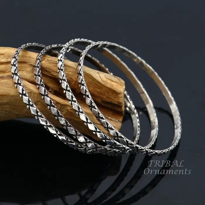 925 sterling customized style work designer bangle bracelet pure silver gifting jewelry brides made bangles ba158 TRIBAL ORNAMENTS Bracelets 925 sterling customized style work designer bangle bracelet pure silver gifting jewelry brides made bangles ba158 TRIBAL ORNAMENTS Bracelets
