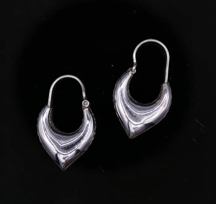 925 sterling pure silver handmade vintage customized design fabulous unisex hoops earrings kundal ethnic bali tribal jewelry india s585 TRIBAL ORNAMENTS Earrings