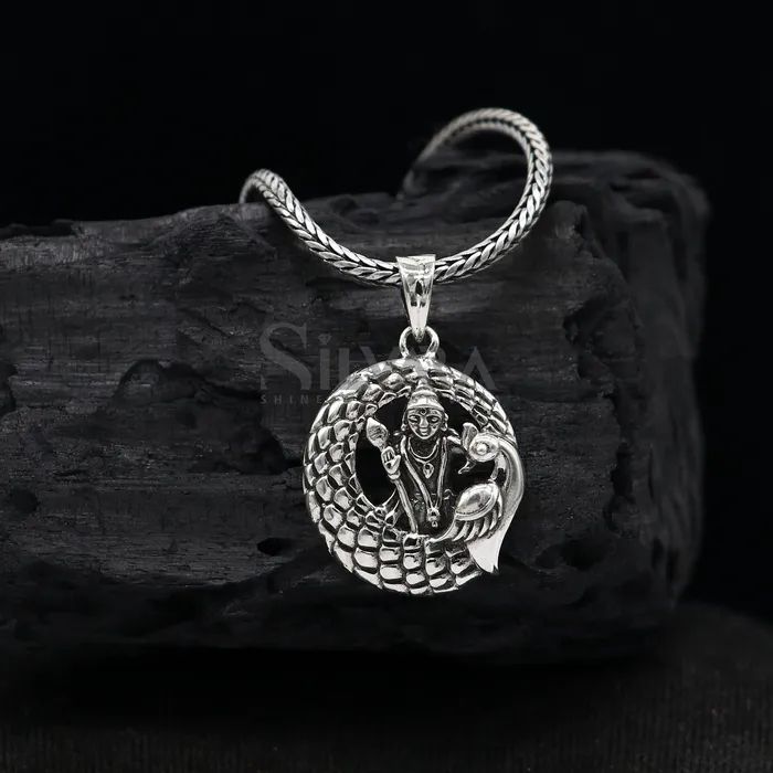 925 sterling silver Divine lord murugan KARTHIKEYA pendant excellent vintage designer silver handmade elegant pendant jewelry NSP683 TRIBAL ORNAMENTS Necklaces 925 sterling silver Divine lord murugan KARTHIKEYA pendant excellent vintage designer silver handmade elegant pendant jewelry NSP683 TRIBAL ORNAMENTS Necklaces