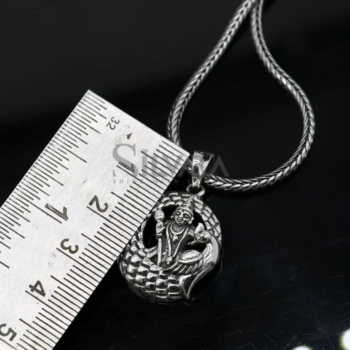 925 sterling silver Divine lord murugan KARTHIKEYA pendant excellent vintage designer silver handmade elegant pendant jewelry NSP683 TRIBAL ORNAMENTS Necklaces