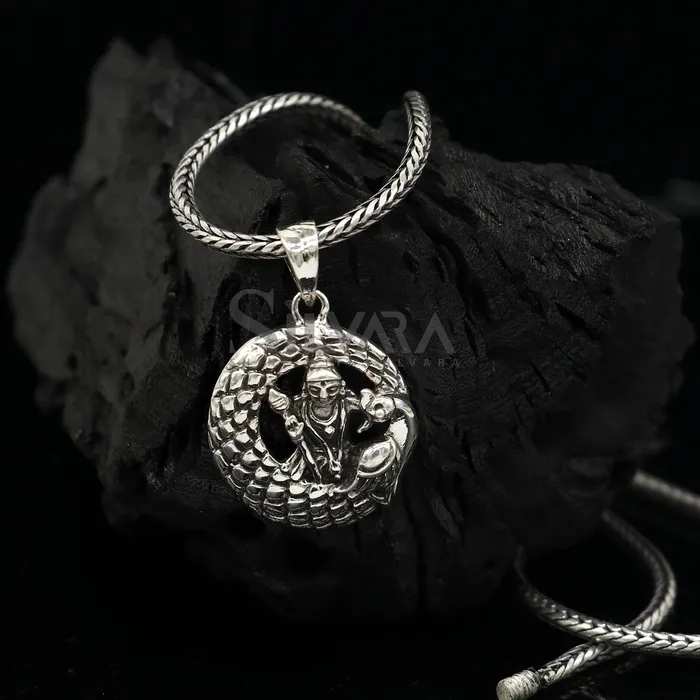 925 sterling silver Divine lord murugan KARTHIKEYA pendant excellent vintage designer silver handmade elegant pendant jewelry NSP683 TRIBAL ORNAMENTS Necklaces
