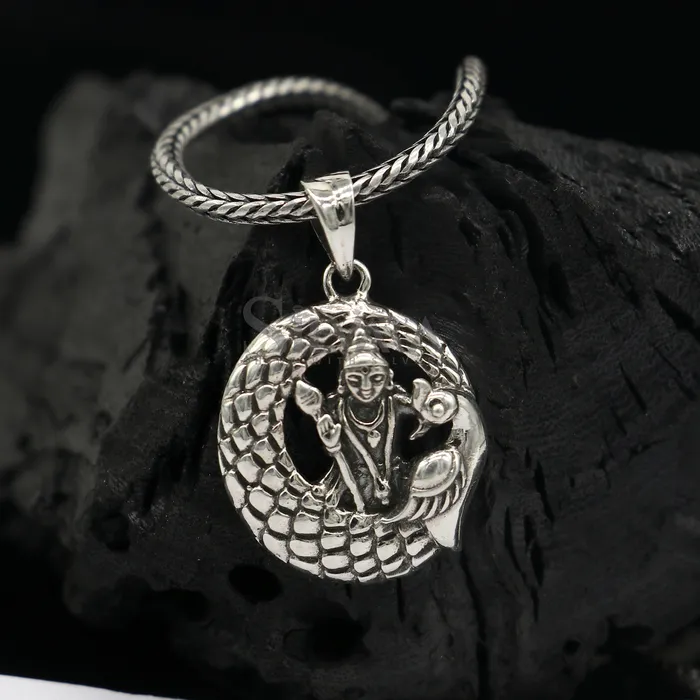 925 sterling silver Divine lord murugan KARTHIKEYA pendant excellent vintage designer silver handmade elegant pendant jewelry NSP683 TRIBAL ORNAMENTS Necklaces