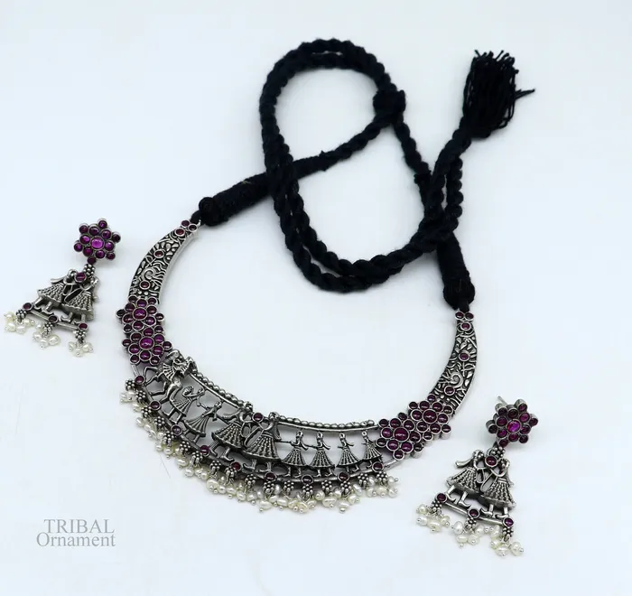 925 sterling silver handcrafted vintage design Groom with musician band ethnic charm necklace choker tribal belly dance jewelry set279 TRIBAL ORNAMENTS Necklaces 925 sterling silver handcrafted vintage design Groom with musician band ethnic charm necklace choker tribal belly dance jewelry set279 TRIBAL ORNAMENTS Necklaces