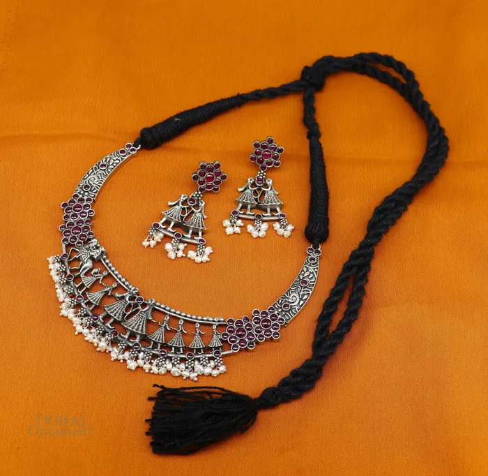 925 sterling silver handcrafted vintage design Groom with musician band ethnic charm necklace choker tribal belly dance jewelry set279 TRIBAL ORNAMENTS Necklaces 925 sterling silver handcrafted vintage design Groom with musician band ethnic charm necklace choker tribal belly dance jewelry set279 TRIBAL ORNAMENTS Necklaces