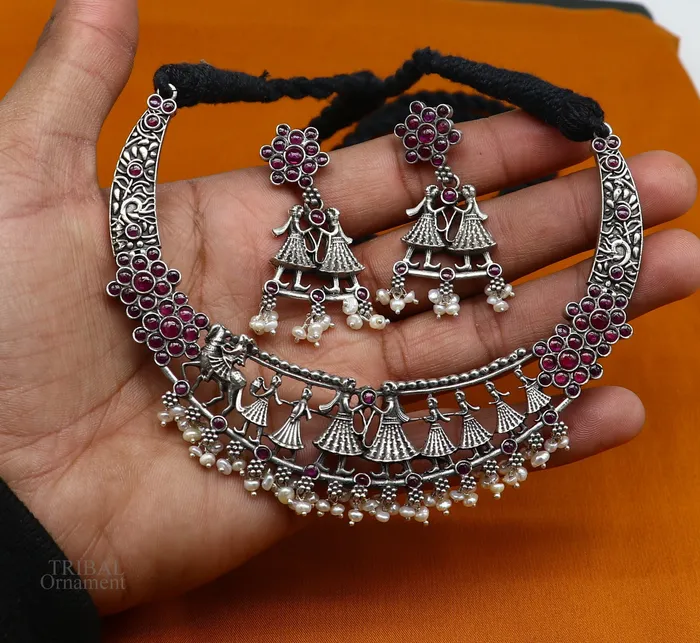 925 sterling silver handcrafted vintage design Groom with musician band ethnic charm necklace choker tribal belly dance jewelry set279 TRIBAL ORNAMENTS Necklaces 925 sterling silver handcrafted vintage design Groom with musician band ethnic charm necklace choker tribal belly dance jewelry set279 TRIBAL ORNAMENTS Necklaces