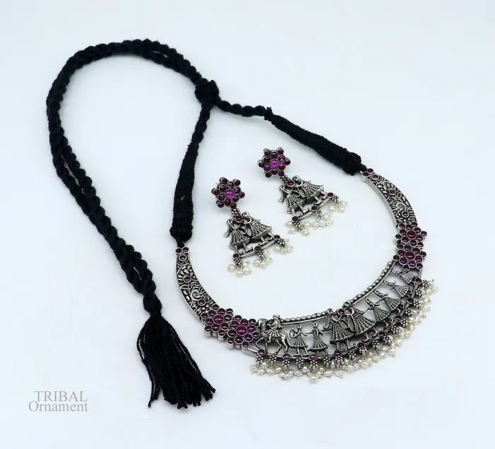925 sterling silver handcrafted vintage design Groom with musician band ethnic charm necklace choker tribal belly dance jewelry set279 TRIBAL ORNAMENTS Necklaces 925 sterling silver handcrafted vintage design Groom with musician band ethnic charm necklace choker tribal belly dance jewelry set279 TRIBAL ORNAMENTS Necklaces