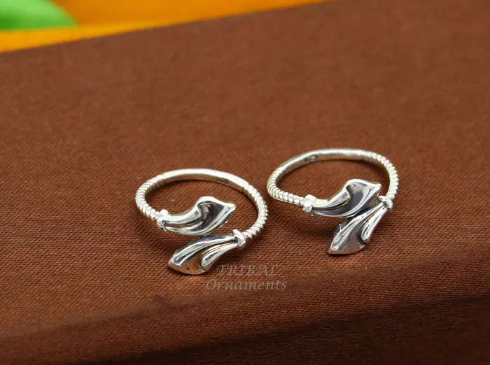925 sterling silver handmade amazing vintage style toe ring best gifting tiny tone ring 925 pure silver jewelry from india ytr11 TRIBAL ORNAMENTS Rings