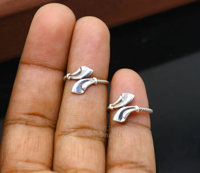 925 sterling silver handmade amazing vintage style toe ring best gifting tiny tone ring 925 pure silver jewelry from india ytr11 TRIBAL ORNAMENTS Rings