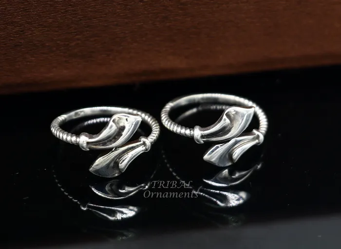925 sterling silver handmade amazing vintage style toe ring best gifting tiny tone ring 925 pure silver jewelry from india ytr11 TRIBAL ORNAMENTS Rings