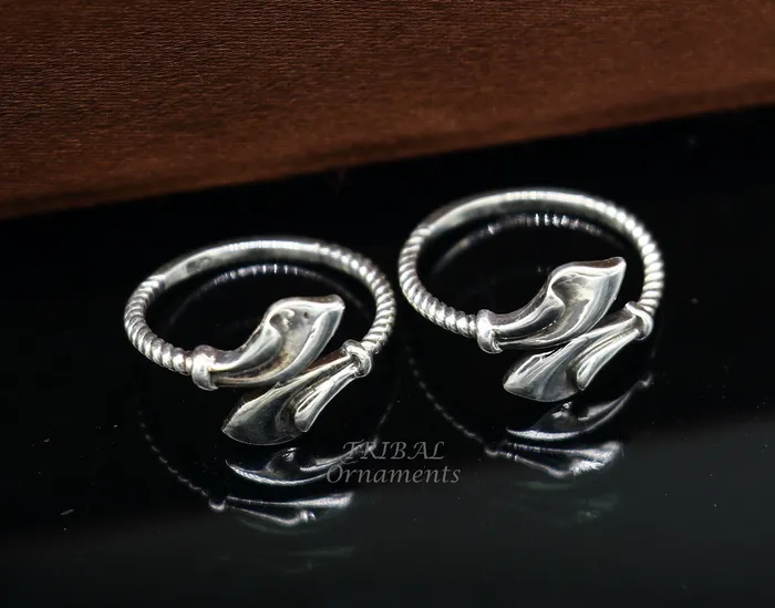 925 sterling silver handmade amazing vintage style toe ring best gifting tiny tone ring 925 pure silver jewelry from india ytr11 TRIBAL ORNAMENTS Rings