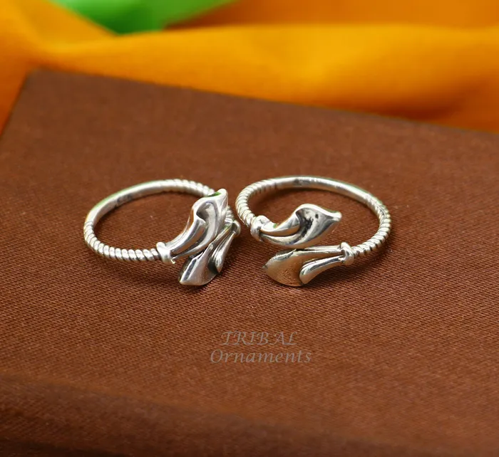 925 sterling silver handmade amazing vintage style toe ring best gifting tiny tone ring 925 pure silver jewelry from india ytr11 TRIBAL ORNAMENTS Rings